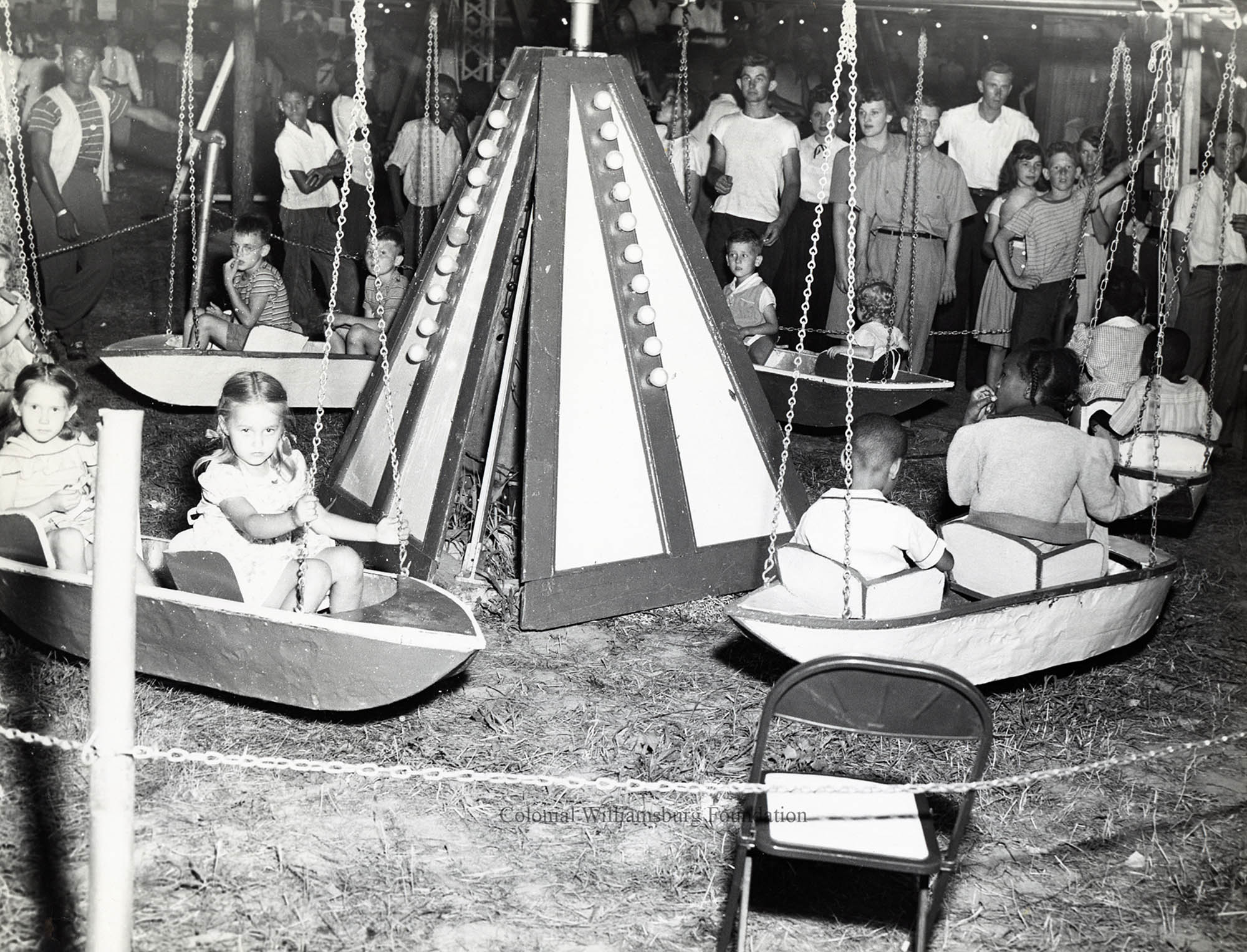 Children Enjoying An Amusement Park Ride Possibly At The Lion s Club Jamboree Williamsburg VA 